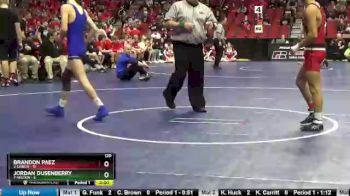 120 lbs Quarterfinal - Brandon Paez, 2-Lisbon vs Jordan Dusenberry, 7-Wilton