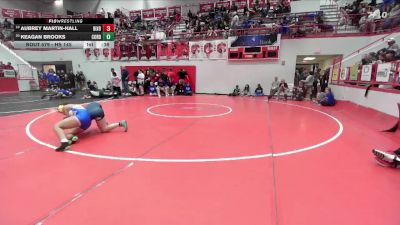 HS 145 lbs Cons. Round 2 - Aubrey Martin-Hall, BIXBY vs Keagan Brooks, CORDELL