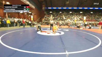 2A-175 lbs Champ. Round 1 - Logan Jensen, Wind River vs Kashton Walker, Cokeville