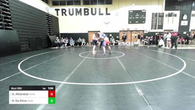 285 lbs Quarterfinal - Anthony Albanese, Fairfield Warde vs Anderson Da Silva, Danbury