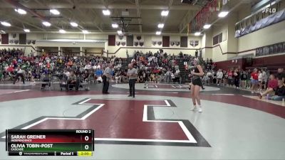 115 lbs Round 2 - Sarah Greiner, Independence vs Olivia Tobin-Post, Cascade