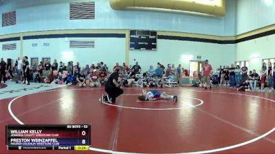 53 lbs Cons. Semi - William Kelly, Jennings County Wrestling Club vs Preston Weinzapfel, Maurer Coughlin Wrestling Club