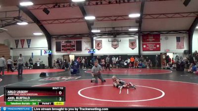 3 lbs Quarterfinal - Arlo Ussery, Camp Point Youth Wrestling vs Axel Burtalo, West Hancock Youth Wrestling