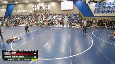 55 lbs Quarterfinal - Oakley Fredrickson, Sanderson Wrestling Academy vs Rowan Best, Westlake