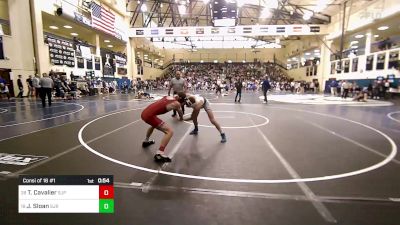 127 lbs Consi Of 16 #1 - Teddy Cavalier, St. Joe's Prep vs James Sloan, St. Joseph Regional