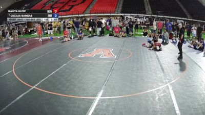 100-105 lbs 2nd Place Match - Kaliya Klise, Nevada vs Cecilia Bargas, California
