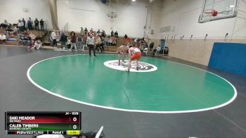 157B 1st Place Match - Caleb Timbers, Natrona County vs Saki Meador, Big Piney