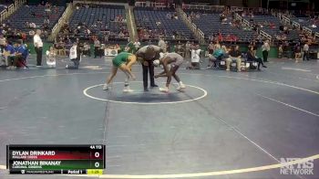 4A 113 lbs Champ. Round 1 - Dylan Drinkard, Mallard Creek vs Jonathan Binanay, Cardinal Gibbons