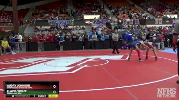 100 lbs Cons. Round 3 - Audry Johnson, Carbondale-Santa Fe Trail vs Elaina Wolff, Topeka-Hayden