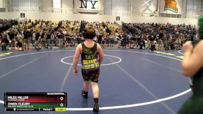 102 lbs Quarterfinal - Miles Miller, Club Not Listed vs Owen Fleury, Malone Wrestling Club