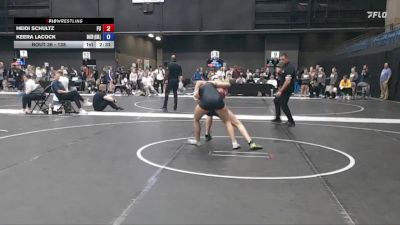 138 lbs Quarterfinal - Keera Lacock, Baker University vs Heidi Schultz, Friends University