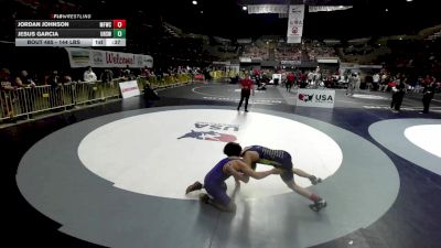 144 lbs Cons. Rd Of 16 - Jordan Johnson, McKinleyville Freestyle Wrestling Club vs Jesus Garcia, Ukiah High School Wrestling