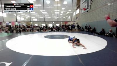 96 lbs Quarterfinal - Christian Valadez, Cougar Wrestling Club vs Titan Kampe, Cougar Wrestling Club