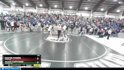 215 lbs Champ. Round 1 - Mason Kartchner, Farmington vs Kooper Fowers, Syracuse