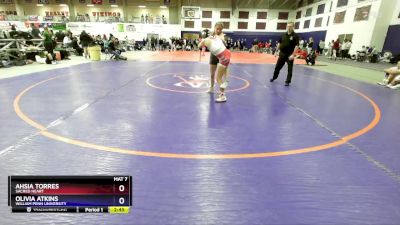 103 lbs Champ. Round 1 - Olivia Atkins, William Penn University vs Ahsia Torres, Sacred Heart