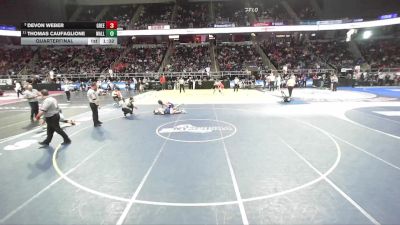 I-157 lbs Quarterfinal - Devon Weber, Greece Schools vs Thomas Caufaglione, Wallkill