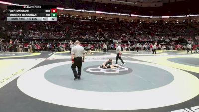 113 lbs Cons. Sub-semis - Connor Bagdonas, Perrysburg vs Ashton Scott, Moeller