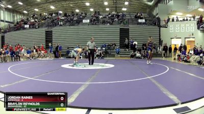 138 lbs Quarterfinals (8 Team) - Braylon Reynolds, Brownsburg vs Jordan Raines, Homestead