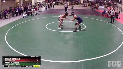 138 lbs Quarterfinal - Aron Alvarez, Coral Academy - North vs Oscar Botello, West Wendover