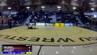 117 lbs Semifinal - Jaia Ashley, Schreiner University vs Josiah Ortiz, Fort Hays State