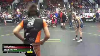 85 lbs Round 2 (4 Team) - Mason Katchor, Dundee Blue vs Tony Endres, Belding Black Knights