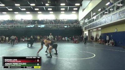 184 lbs Champ. Round 1 - Adrian Perez Pulido, Modesto Junior College vs Roman Loya, Mt. San Antonio College