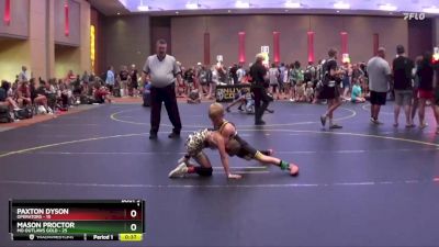 72 lbs Round 3 (4 Team) - Mason Proctor, MO Outlaws Gold vs Paxton Dyson, Operators