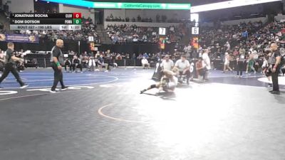 190 lbs Semifinal - Jonathan Rocha, Clovis North (CS) vs Dom Dotson, Poway (SD)