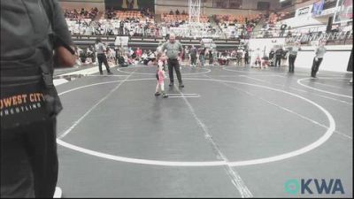 37-40 lbs Rr Rnd 1 - Aryn Bert, Midwest City Bombers Youth Wrestling Club vs Kobe Haderer, Harrah Little League Wrestling