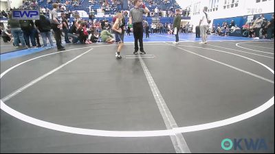 46 lbs Round Of 16 - Tasyn Wood, Chickasha Youth Wrestling vs Foster Barnes, Newcastle Youth Wrestling