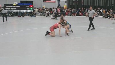 130 lbs Quarters - Sadie Bower, Contenders Wrestling Academy vs Iliana Villagrana, Lone Star Mat Club