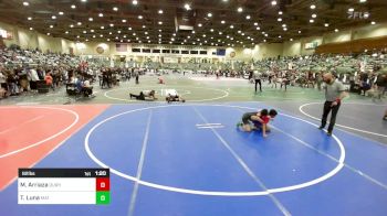 82 lbs Quarterfinal - Mateo Arriaza, Durham WC vs Teagan Luna, Mat Sense