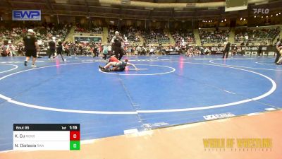 70 lbs Quarterfinal - Koa Cu, Monster Garage vs Nico Distasio, Region Wrestling Academy