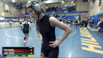 140lbs Champ. Round 3 - Ariel Evans, North Mason (Girls) vs Tyla Olson, Mount Baker (Girls)