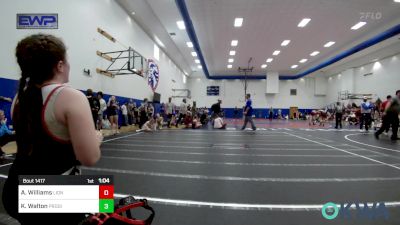 80 lbs Rr Rnd 3 - Aviree Williams, Lions Wrestling Academy vs Kaygan Walton, Prodigy NDT