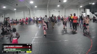 55 lbs Round 3 - Prince Collins, Mighty Warriors Wrestling Acad vs James Robert Forshaw, C2X