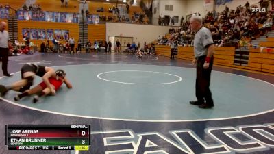 150 lbs Semifinal - Jose Arenas, McMinnville vs Ethan Brunner, Century