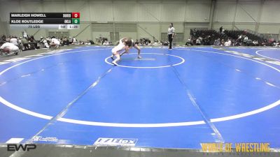 75 lbs Rr Rnd 5 - Marleigh Howell, Super Girls K-6 Red vs Kloe Routledge, Oklahoma Mafia Girls K-6