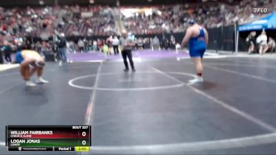 285 lbs Champ. Round 1 - Logan Jonas, Lowry vs William Fairbanks, Coeur D Alene