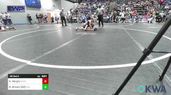 62/67 lbs Rr Rnd 2 - Kooper Hargis, Henryetta Knights Wrestling Club vs N`cyla Brown (62), OKC Saints Wrestling