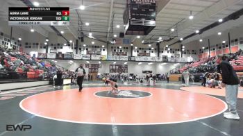 102 lbs Consi Of 8 #1 - Auria Lane, McAlester High School Girls vs Victorious Jordan, Tecumseh HS Girls