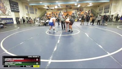 285 lbs Cons. Round 3 - Anthony Castro, North Torrance vs Jayden Hernandez, Paloma Valley