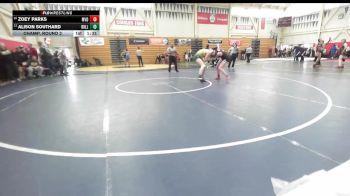 140 lbs Champ. Round 2 - Alison Southard, Willits vs Zoey Parks, Monte Vista (Danville)