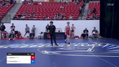 48 kg Cons 16 #1 - Christopher Swann, Woodshed Wrestling vs Gabriel Camacho, Pitman High School Wrestling