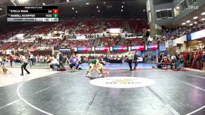 G - 125 lbs Champ. Round 2 - Stella Wahl, Cut Bank Girls vs Isabell Schiffer, Powder River Co. (Broadus) Girls