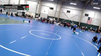 111-122 lbs Cons. Round 2 - Arianna Sanchez, Golden Eagle Wrestling Club vs Olivia Mcdonald, SEM Mustangs