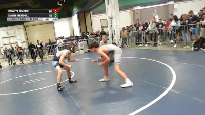 136 lbs Consi Of 16 #2 - Emmitt Myers, WV vs Dalin Mendell, OH