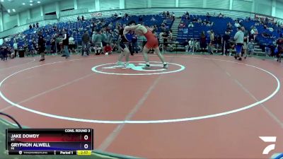 170 lbs Cons. Round 3 - Jake Dowdy, KY vs Gryphon Alwell, MI