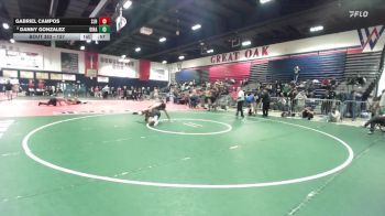 157 lbs Cons. Round 2 - Gabriel Campos, San Juan Hills vs Danny Gonzalez, Diamond Ranch