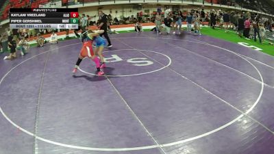 115 lbs 1st Place Match - Piper Gershmel, Montana vs Kaylani Vreeland, Alaska